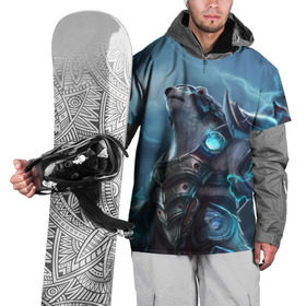 Накидка на куртку 3D с принтом Северный король в Новосибирске, 100% полиэстер |  | bear | pooh | win dooh | winnie | арктика | винни | дикий | зверь | медведь | пух | север | символ | снег