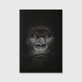 Обложка для паспорта матовая кожа с принтом Горилла 3D в Новосибирске, натуральная матовая кожа | размер 19,3 х 13,7 см; прозрачные пластиковые крепления | Тематика изображения на принте: горилла | животные | обезьянка