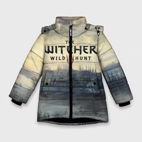 Зимняя куртка для девочек 3D с принтом The Witcher 3 Wild Hunt в Новосибирске, ткань верха — 100% полиэстер; подклад — 100% полиэстер, утеплитель — 100% полиэстер. | длина ниже бедра, удлиненная спинка, воротник стойка и отстегивающийся капюшон. Есть боковые карманы с листочкой на кнопках, утяжки по низу изделия и внутренний карман на молнии. 

Предусмотрены светоотражающий принт на спинке, радужный светоотражающий элемент на пуллере молнии и на резинке для утяжки. | wild hunt | witcher | арбалет | ведьмак 3 | геральт | дикая | магия | охота | сказка | сфера | фэнтези | цири