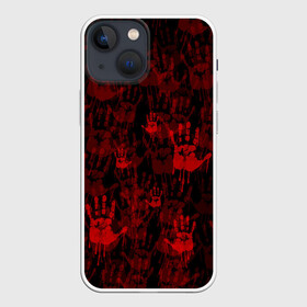 Чехол для iPhone 13 mini с принтом КРОВАВЫЕ РУКИ   КРОВЬ   BLOOD HANDS в Новосибирске,  |  | blood | blood mask | hand | mask | pattern | брызги | кровавая маска | кровавые руки | кровь | маска | паттерн | потеки | руки