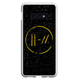 Чехол для Samsung S10E с принтом TOP BLACK SPACE в Новосибирске, Силикон | Область печати: задняя сторона чехла, без боковых панелей | 21 pilots | 21p | music | rock | top | trench | twenty one pilots | группа | музыка | рок