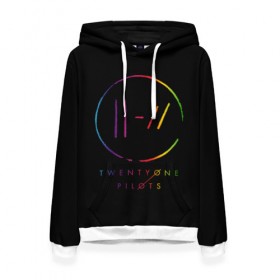 Женская толстовка 3D с принтом TWENTY ONE PILOTS TOP в Новосибирске, 100% полиэстер  | двухслойный капюшон со шнурком для регулировки, мягкие манжеты на рукавах и по низу толстовки, спереди карман-кенгуру с мягким внутренним слоем. | 21 pilots | 21p | music | rock | top | trench | twenty one pilots | группа | музыка | рок