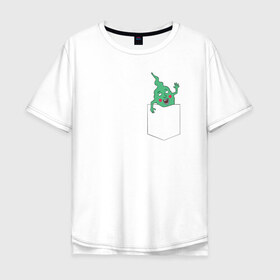 Мужская футболка хлопок Oversize с принтом Green в Новосибирске, 100% хлопок | свободный крой, круглый ворот, “спинка” длиннее передней части | anime | mob psycho 100 | shigeo kageyama | аниме | моб психо 100