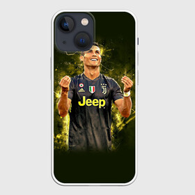 Чехол для iPhone 13 mini с принтом RONALDO JUVE SPORT в Новосибирске,  |  | cr7 | fc | football | football club | juve | juventus | ronaldo | sport | роналдо | спорт | спортивные | униформа | фирменные цвета | фк | футбол | футбольный клуб | ювентус