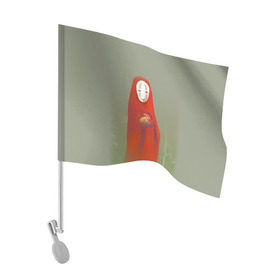 Флаг для автомобиля с принтом Унесенные призраками в Новосибирске, 100% полиэстер | Размер: 30*21 см | spirited away | аниме | безликий | унесённые призраками | хаяо миядзаки