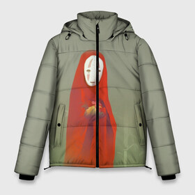 Мужская зимняя куртка 3D с принтом Унесенные призраками в Новосибирске, верх — 100% полиэстер; подкладка — 100% полиэстер; утеплитель — 100% полиэстер | длина ниже бедра, свободный силуэт Оверсайз. Есть воротник-стойка, отстегивающийся капюшон и ветрозащитная планка. 

Боковые карманы с листочкой на кнопках и внутренний карман на молнии. | spirited away | аниме | безликий | унесённые призраками | хаяо миядзаки