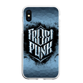 Чехол для iPhone XS Max матовый с принтом Frostpunk Logo в Новосибирске, Силикон | Область печати: задняя сторона чехла, без боковых панелей | frost punk | frostpunk | фрост панк | фростпанк