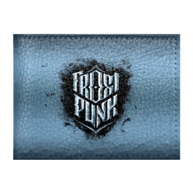 Обложка для студенческого билета с принтом Frostpunk Logo в Новосибирске, натуральная кожа | Размер: 11*8 см; Печать на всей внешней стороне | Тематика изображения на принте: frost punk | frostpunk | фрост панк | фростпанк