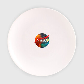 Тарелка с принтом Nasa Space в Новосибирске, фарфор | диаметр - 210 мм
диаметр для нанесения принта - 120 мм | америка | астронавт | звезды | космонавт | космос | логотип | наса | сша