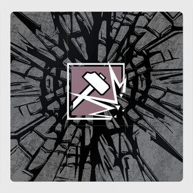 Магнитный плакат 3Х3 с принтом R6S SLEDGE в Новосибирске, Полимерный материал с магнитным слоем | 9 деталей размером 9*9 см | 6 | cybersport | esport | logo | pro league | rainbow | rainbow six siege | six | sledge | team | киберспорт | лого | радуга осада