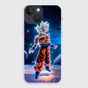 Чехол для iPhone 13 mini с принтом Goku on a planet в Новосибирске,  |  | anime | dragon ball | аниме | гоку | драгон бол | дракона жемчуг