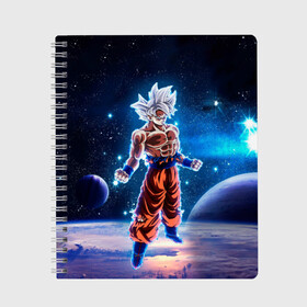 Тетрадь с принтом Dragon Ball в Новосибирске, 100% бумага | 48 листов, плотность листов — 60 г/м2, плотность картонной обложки — 250 г/м2. Листы скреплены сбоку удобной пружинной спиралью. Уголки страниц и обложки скругленные. Цвет линий — светло-серый
 | Тематика изображения на принте: anime | dragon ball | аниме | гоку | драгон бол | дракона жемчуг