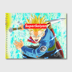 Альбом для рисования с принтом Super Saiyan в Новосибирске, 100% бумага
 | матовая бумага, плотность 200 мг. | anime | dragon ball | аниме | гоку | драгон бол | дракона жемчуг