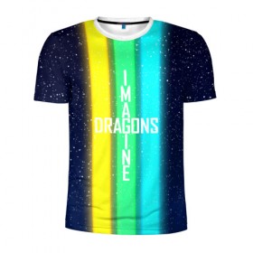 Мужская футболка 3D спортивная с принтом IMAGINE DRAGONS в Новосибирске, 100% полиэстер с улучшенными характеристиками | приталенный силуэт, круглая горловина, широкие плечи, сужается к линии бедра | 