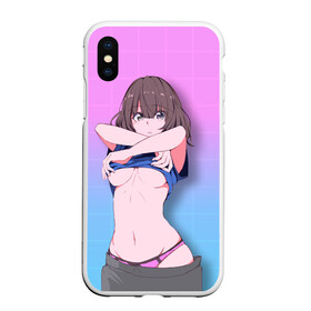 Чехол для iPhone XS Max матовый с принтом anime girl в Новосибирске, Силикон | Область печати: задняя сторона чехла, без боковых панелей | anime | girl | аниме | девочка