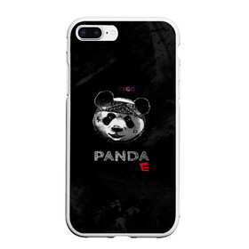 Чехол для iPhone 7Plus/8 Plus матовый с принтом Cygo - panda E в Новосибирске, Силикон | Область печати: задняя сторона чехла, без боковых панелей | cygo | panda e | rap | бандана | гепард | голова | леонид вакальчук | медведь | мы бежим с тобой как будто от гепарда | надпись | панда е | реп | репер | рэп | рэпер | сайго | суго | цуго