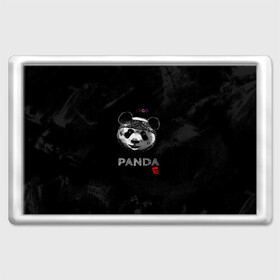 Магнит 45*70 с принтом Cygo - panda E в Новосибирске, Пластик | Размер: 78*52 мм; Размер печати: 70*45 | cygo | panda e | rap | бандана | гепард | голова | леонид вакальчук | медведь | мы бежим с тобой как будто от гепарда | надпись | панда е | реп | репер | рэп | рэпер | сайго | суго | цуго