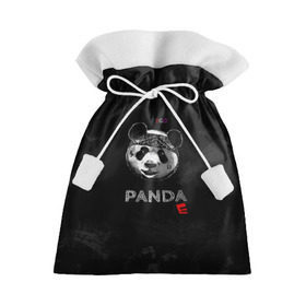 Подарочный 3D мешок с принтом Cygo - panda E в Новосибирске, 100% полиэстер | Размер: 29*39 см | cygo | panda e | rap | бандана | гепард | голова | леонид вакальчук | медведь | мы бежим с тобой как будто от гепарда | надпись | панда е | реп | репер | рэп | рэпер | сайго | суго | цуго
