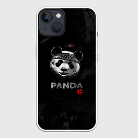 Чехол для iPhone 13 с принтом Cygo   panda E в Новосибирске,  |  | Тематика изображения на принте: cygo | panda e | rap | бандана | гепард | голова | леонид вакальчук | медведь | мы бежим с тобой как будто от гепарда | надпись | панда е | реп | репер | рэп | рэпер | сайго | суго | цуго