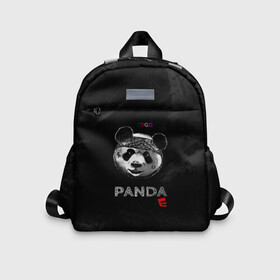 Детский рюкзак 3D с принтом Cygo - panda E в Новосибирске, 100% полиэстер | лямки с регулируемой длиной, сверху петелька, чтобы рюкзак можно было повесить на вешалку. Основное отделение закрывается на молнию, как и внешний карман. Внутри дополнительный карман. По бокам два дополнительных кармашка | Тематика изображения на принте: cygo | panda e | rap | бандана | гепард | голова | леонид вакальчук | медведь | мы бежим с тобой как будто от гепарда | надпись | панда е | реп | репер | рэп | рэпер | сайго | суго | цуго