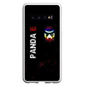 Чехол для Samsung Galaxy S10 с принтом Panda e в Новосибирске, Силикон | Область печати: задняя сторона чехла, без боковых панелей | Тематика изображения на принте: cygo | panda e | rap | бандана | гепард | голова | леонид вакальчук | медведь | мы бежим с тобой как будто от гепарда | надпись | панда е | реп | репер | рэп | рэпер | сайго | суго | цуго