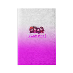 Обложка для паспорта матовая кожа с принтом BLACKPINK в Новосибирске, натуральная матовая кожа | размер 19,3 х 13,7 см; прозрачные пластиковые крепления | Тематика изображения на принте: blackpink | k pop | блэк пинк | дженни | джису | лис | розэ