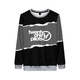 Женский свитшот 3D с принтом TWENTY ONE PILOTS GRAY в Новосибирске, 100% полиэстер с мягким внутренним слоем | круглый вырез горловины, мягкая резинка на манжетах и поясе, свободная посадка по фигуре | city | josh dun | twenty one pilots | tyler joseph | urban | альбом | город | музыка