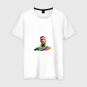 Мужская футболка хлопок с принтом Conor McGregor в Новосибирске, 100% хлопок | прямой крой, круглый вырез горловины, длина до линии бедер, слегка спущенное плечо. | Тематика изображения на принте: 