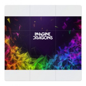 Магнитный плакат 3Х3 с принтом IMAGINE DRAGONS в Новосибирске, Полимерный материал с магнитным слоем | 9 деталей размером 9*9 см | Тематика изображения на принте: alteranative rock | imagone dragons | music | rap | rock | альтернативный рок | группа | драконы | музыка | музыканты | реп | рок