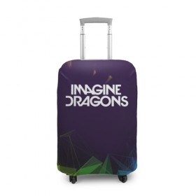 Чехол для чемодана 3D с принтом IMAGINE DRAGONS в Новосибирске, 86% полиэфир, 14% спандекс | двустороннее нанесение принта, прорези для ручек и колес | alteranative rock | imagone dragons | music | rap | rock | альтернативный рок | группа | драконы | музыка | музыканты | реп | рок