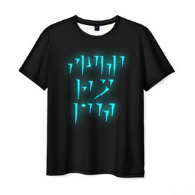 Мужская футболка 3D с принтом FUS RO DAH в Новосибирске, 100% полиэфир | прямой крой, круглый вырез горловины, длина до линии бедер | dovahkiin | dragonborn | fus ro dah | rpg | skyrim | tes | the elder scrolls | докавин | рпг