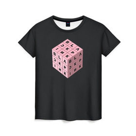 Женская футболка 3D с принтом BLACKPINK в Новосибирске, 100% полиэфир ( синтетическое хлопкоподобное полотно) | прямой крой, круглый вырез горловины, длина до линии бедер | black pink | blackpink | square two | square up | дженни ким | лалиса манобан