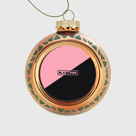 Стеклянный ёлочный шар с принтом Black Pink в Новосибирске, Стекло | Диаметр: 80 мм | black pink | blackpink | square two | square up | дженни ким | лалиса манобан