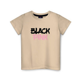 Детская футболка хлопок с принтом BLACKPINK в Новосибирске, 100% хлопок | круглый вырез горловины, полуприлегающий силуэт, длина до линии бедер | 