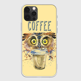 Чехол для iPhone 12 Pro Max с принтом Сова и кофе в Новосибирске, Силикон |  | Тематика изображения на принте: coffee | food | love | owl | кофе | сова