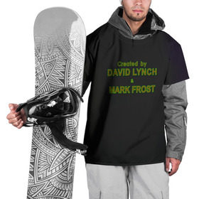 Накидка на куртку 3D с принтом Created by Lynch & Frost в Новосибирске, 100% полиэстер |  | david lynch | mark frost | twin peaks | твин пикс