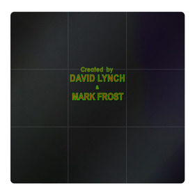Магнитный плакат 3Х3 с принтом Created by Lynch & Frost в Новосибирске, Полимерный материал с магнитным слоем | 9 деталей размером 9*9 см | david lynch | mark frost | twin peaks | твин пикс