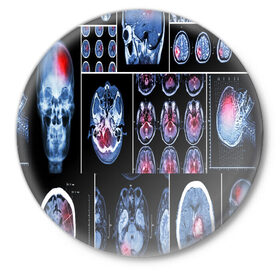 Значок с принтом неврология в Новосибирске,  металл | круглая форма, металлическая застежка в виде булавки | Тематика изображения на принте: 