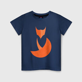Детская футболка хлопок с принтом FOX в Новосибирске, 100% хлопок | круглый вырез горловины, полуприлегающий силуэт, длина до линии бедер | fox | геометрия | животное | круги | лапы | лис | лиса | минимализм | хвост