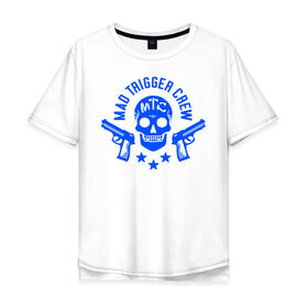 Мужская футболка хлопок Oversize с принтом Hypnosis Mic Mad Trigger Crew в Новосибирске, 100% хлопок | свободный крой, круглый ворот, “спинка” длиннее передней части | 