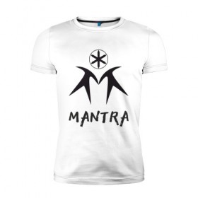 Мужская футболка премиум с принтом Mantra в Новосибирске, 92% хлопок, 8% лайкра | приталенный силуэт, круглый вырез ворота, длина до линии бедра, короткий рукав | 
