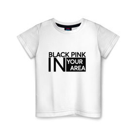 Детская футболка хлопок с принтом BlackPink в Новосибирске, 100% хлопок | круглый вырез горловины, полуприлегающий силуэт, длина до линии бедер | blackpink | k pop | music | блэк пинк | дженни | джису | лис | музыка | розэ
