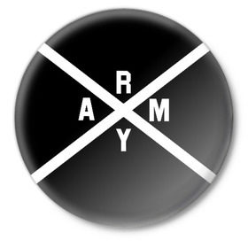 Значок с принтом BTS ARMY в Новосибирске,  металл | круглая форма, металлическая застежка в виде булавки | bts | bts army | j hope | jimin | jin | jungkook | k pop | rap monster | rapmon | suga | v | бтс | корея