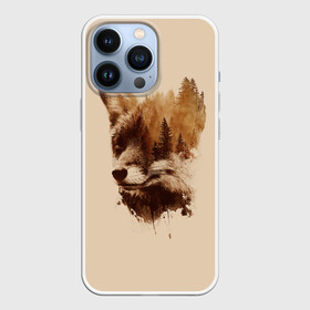 Чехол для iPhone 13 Pro с принтом Лесной Лис в Новосибирске,  |  | Тематика изображения на принте: forest | fox | foxes | tree | trees | дерево | деревья | лес | лис | лиса | лисица | лисицы | лисы