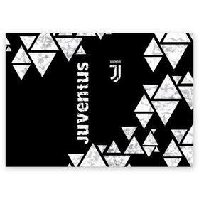 Поздравительная открытка с принтом Juventus Black and White в Новосибирске, 100% бумага | плотность бумаги 280 г/м2, матовая, на обратной стороне линовка и место для марки
 | Тематика изображения на принте: club | football | juventus | белый | италия | клуб | форма | черный | ювентус