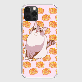 Чехол для iPhone 12 Pro Max с принтом Блины в Новосибирске, Силикон |  | cat | fat | internet | meme | pancakes | блины | интернет | кот | лупс | мем