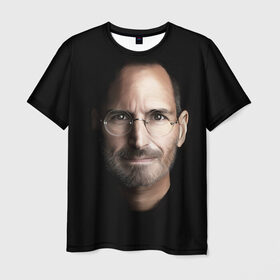 Мужская футболка 3D с принтом Стив Джобс в Новосибирске, 100% полиэфир | прямой крой, круглый вырез горловины, длина до линии бедер | iphone | steve jobs | стив джобс | эппл
