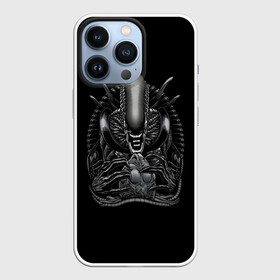 Чехол для iPhone 13 Pro с принтом Чужой и Его Прелесть в Новосибирске,  |  | alien | aliens | horror | predator | ufo | инопланетяне | инопланетянин | нло | пришелец | пришельцы | ужасы | фантастика | хищник | чужой