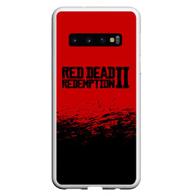 Чехол для Samsung Galaxy S10 с принтом RED DEAD REDEMPTION 2 в Новосибирске, Силикон | Область печати: задняя сторона чехла, без боковых панелей | gamer | gun | logo | play | player | rdr2 | red dead redemption 2 | rockstar | western | вестерн | ковбои | компьютерные игры 2019 | криминал | лого | рокстар