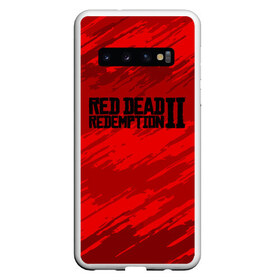 Чехол для Samsung Galaxy S10 с принтом RED DEAD REDEMPTION 2 в Новосибирске, Силикон | Область печати: задняя сторона чехла, без боковых панелей | gamer | gun | logo | play | player | rdr2 | red dead redemption 2 | rockstar | western | вестерн | ковбои | компьютерные игры 2019 | криминал | лого | рокстар